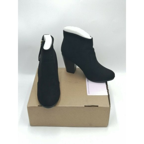 Journee Collection Link Heeled Ankle Boots Black Women's US 8M New - Picture 4 of 9